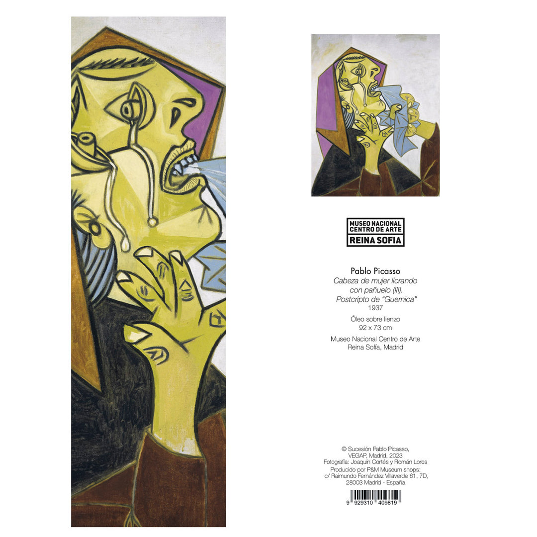 Marcapáginas "Cabeza mujer llorando con pañuelo (III). Postscripto «Guernica»"