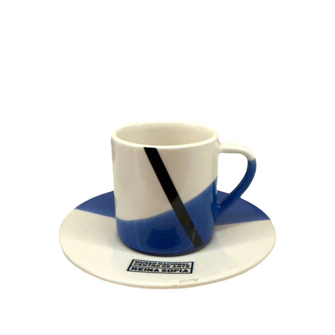 Taza de café bicolor logo