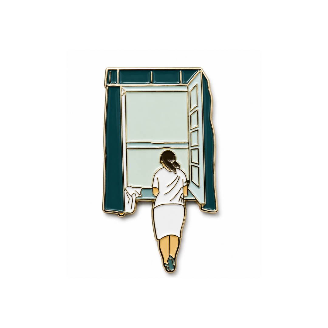 Pin "Figura en una finestra (Figure in a window)"