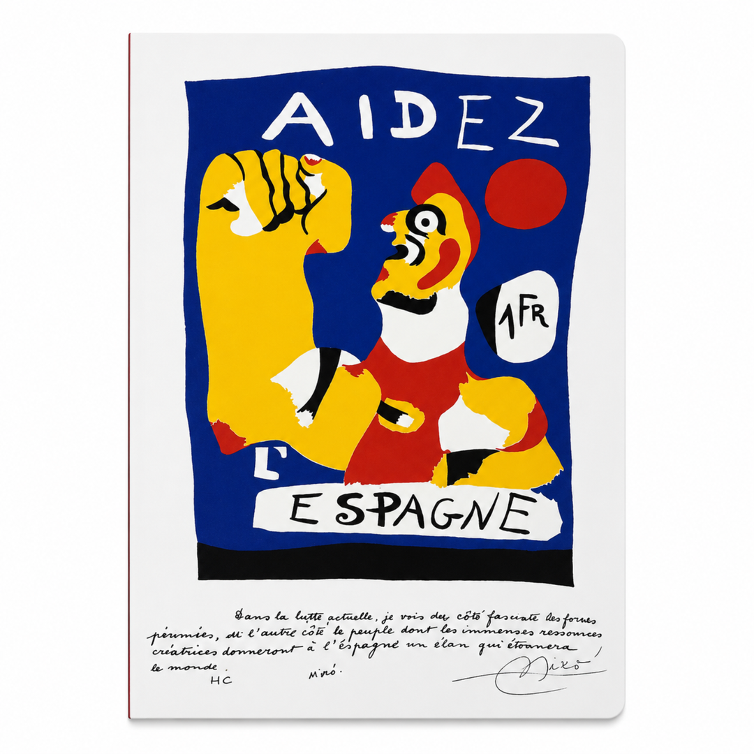 A5 soft cover notebook  "Aidez L'Espagne (Help Spain)"
