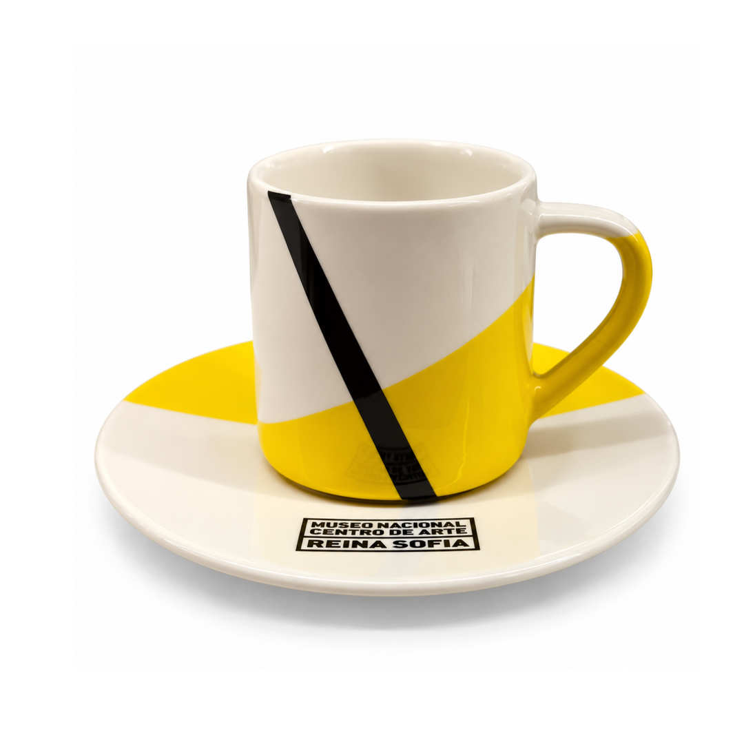 Taza de café bicolor logo