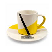 Taza de café bicolor logo