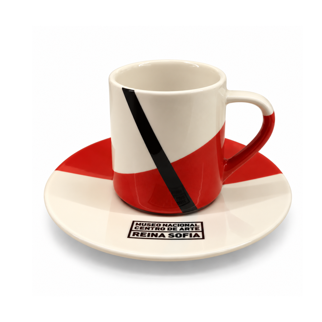 Taza de café bicolor logo