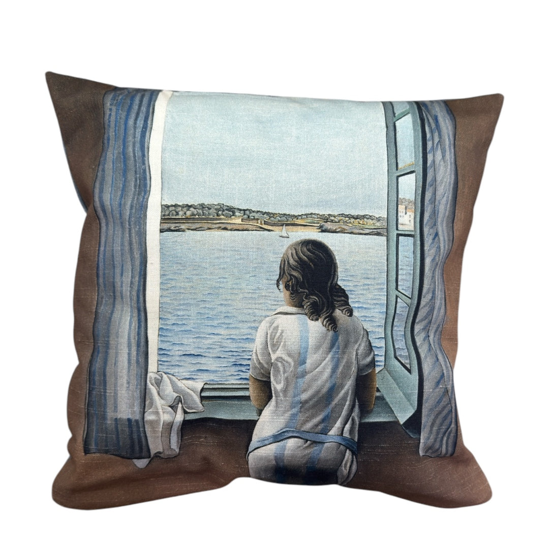 Cushion cover "Figura en una finestra (Figure at the Window)"