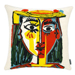 Load image into Gallery viewer, Cushion cover "Portrait of a Woman with a Tasseled Hat and Printed Blouse"