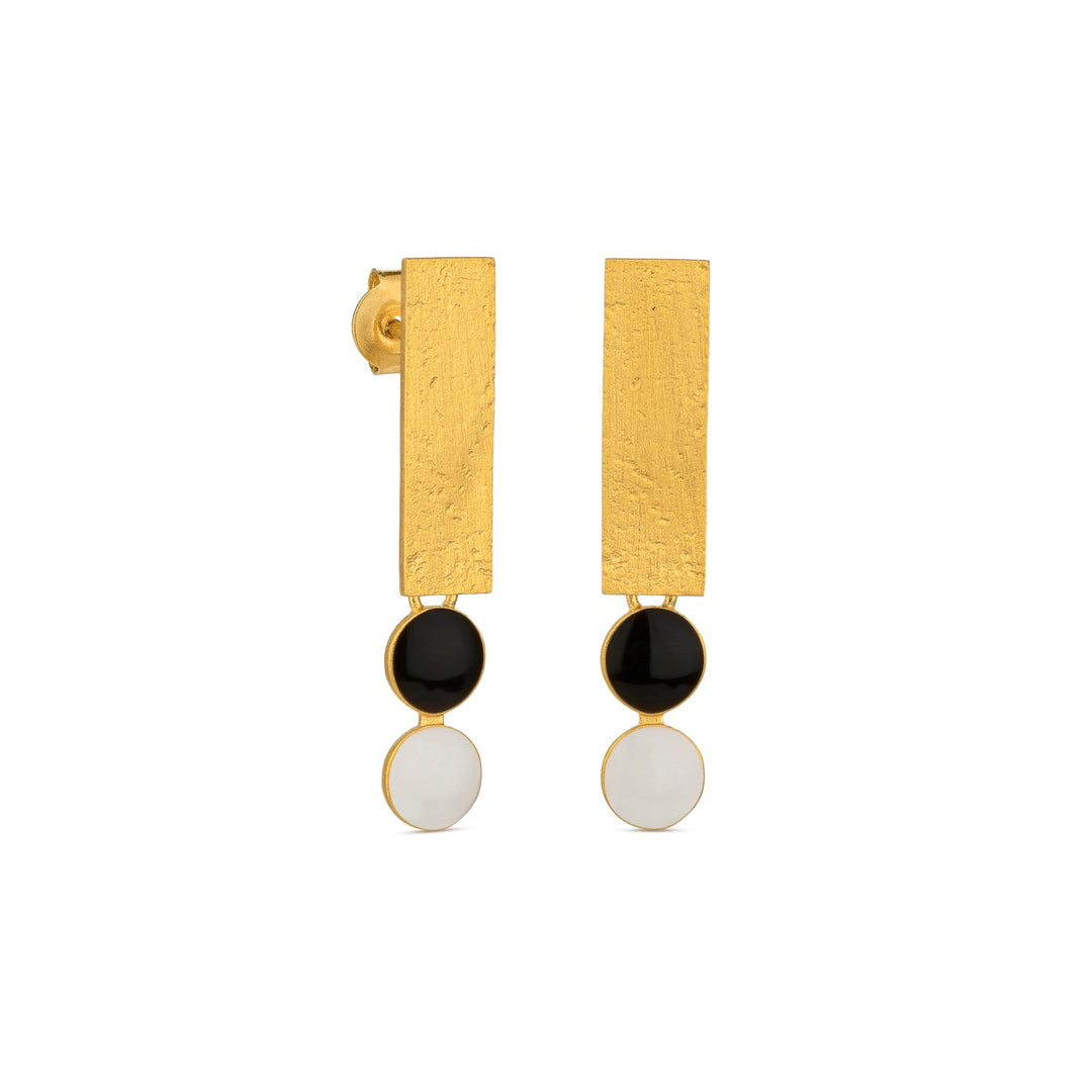 Black and white earrings "Somni"
