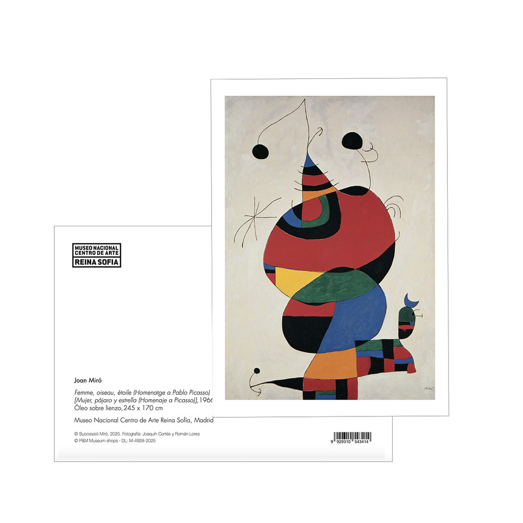 Postcard "Femme, oiseau, étoile (Homenatge a Pablo Picasso)"