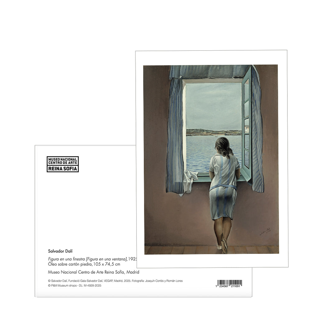 Postcard "Figura en una finestra (Figure at the Window)"