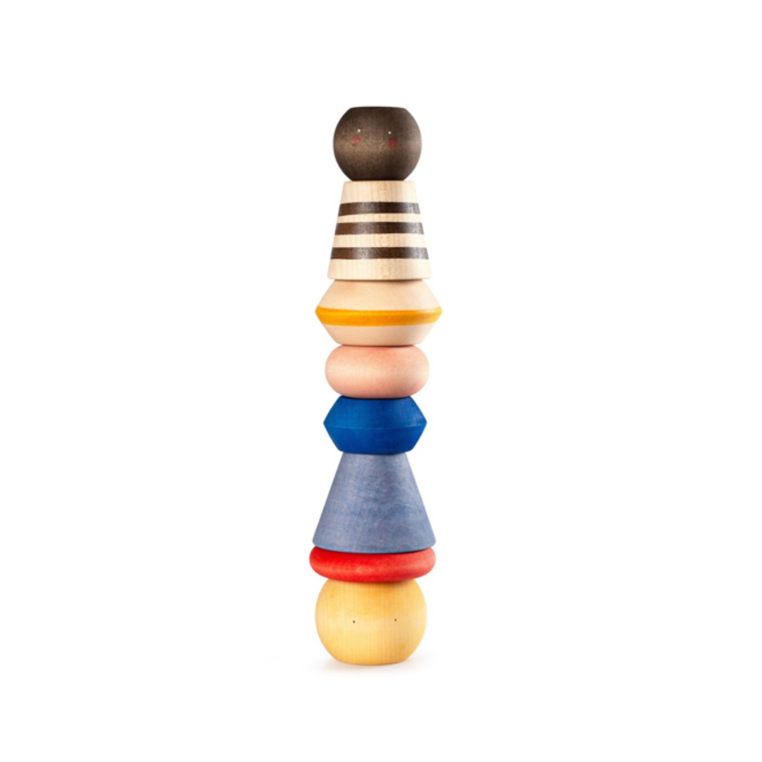 Stackable wooden tower