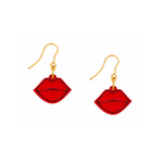 Load image into Gallery viewer, Ruby lips earrings